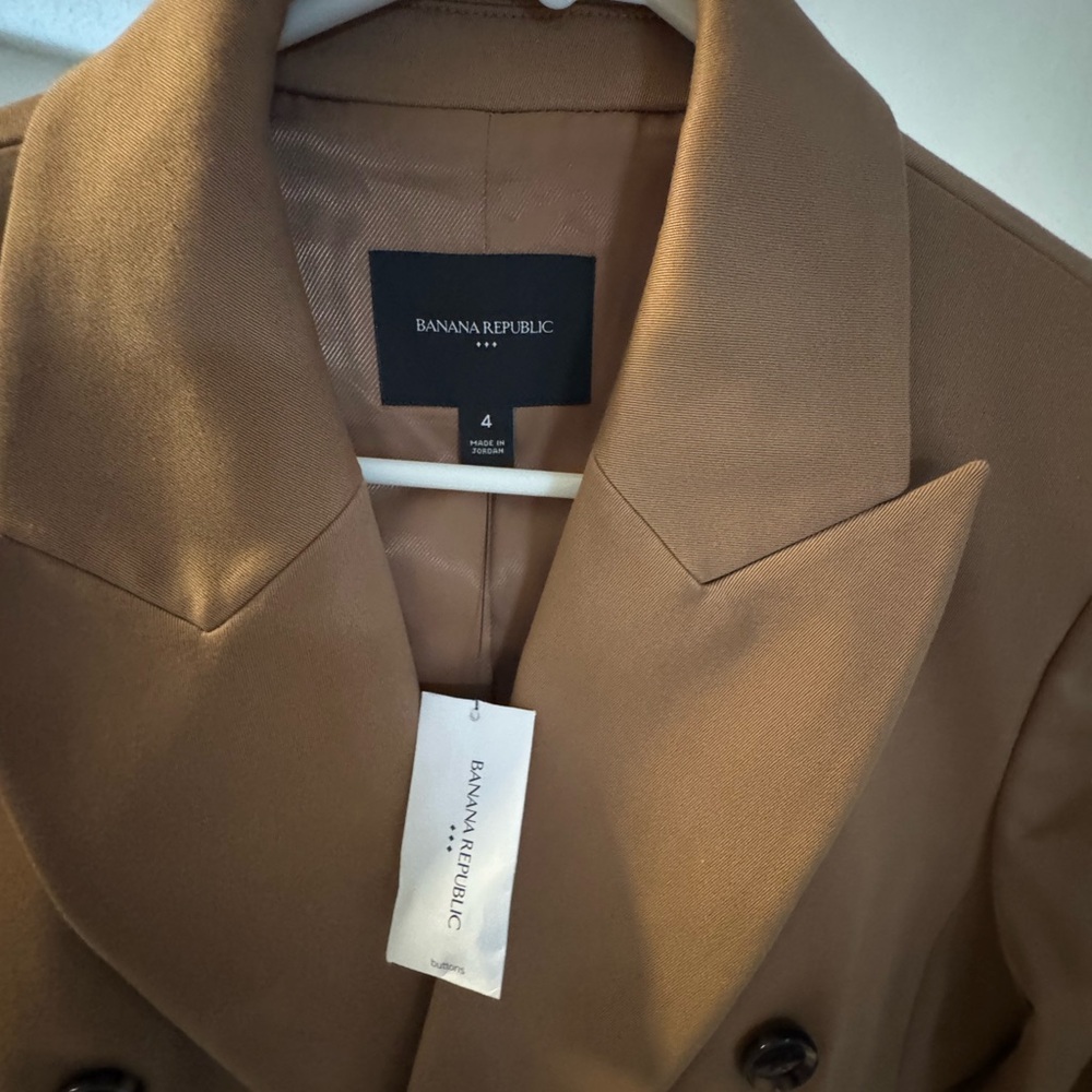 Banana Republic Tan Blazer with Structured Lapels